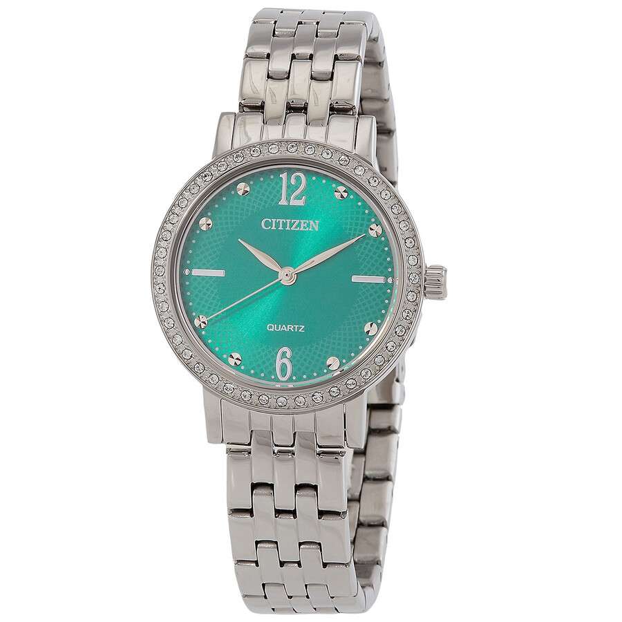 citizen-quartz-crystal-green-dial-ladies-watch-el310055z-1.jpg CITIZEN EL310055Z - Image 1