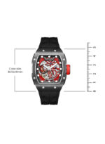 TORNADO XENITH Men's Automatic Red Dial Watch - T24302-XSBB - Image 5