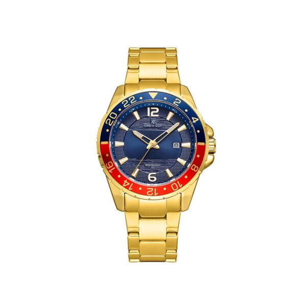 Kenneth Scott K22041-GBGN Men's Analog Blue Dial Watch